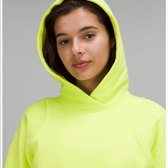 🔥LULULEMON CROPPED LOUNGEFUL HOODIE/JACKET-ELECTRIC LEMON-12🔥 - Picture 8 of 16